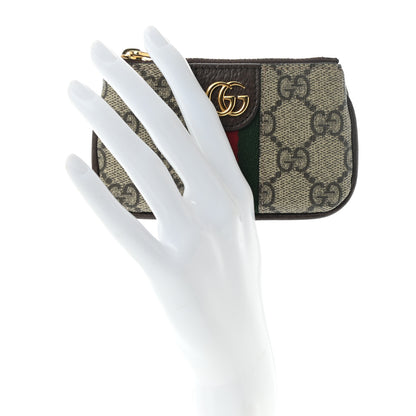 Gucci GG Supreme Monogram Web Ophidia Key Case Beige New Acero 2 of 9