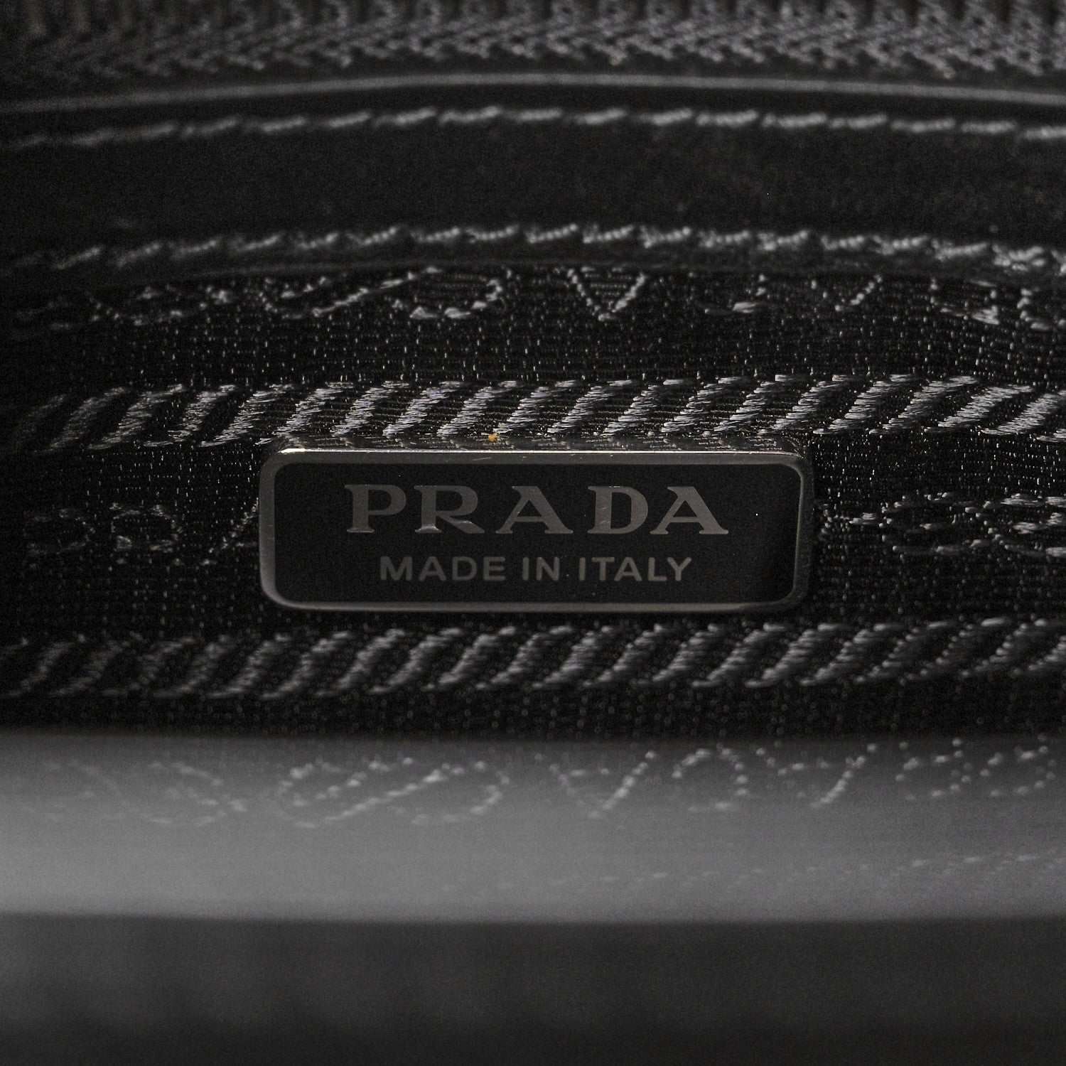 Prada Calfskin Triangle Tote Bag Black 6 of 15