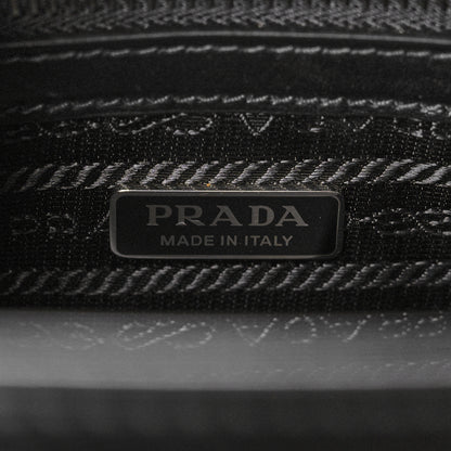 Prada Calfskin Triangle Tote Bag Black 6 of 15