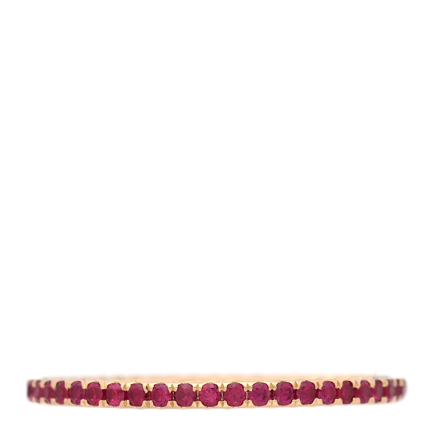David Yurman 18K Yellow Gold Ruby 1.85mm Eden Eternity Band Ring 66 11.5 1 of 4