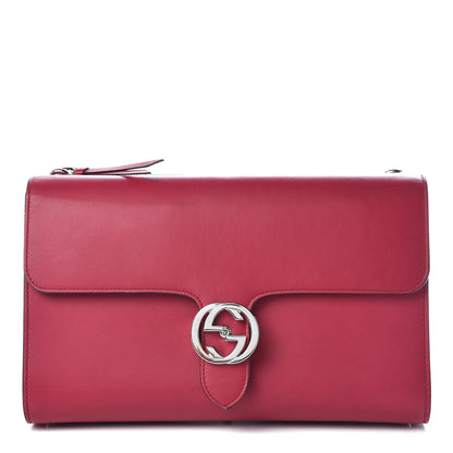 Gucci Moon Calfskin Medium Interlocking G Shoulder Bag Petunia 1 of 10