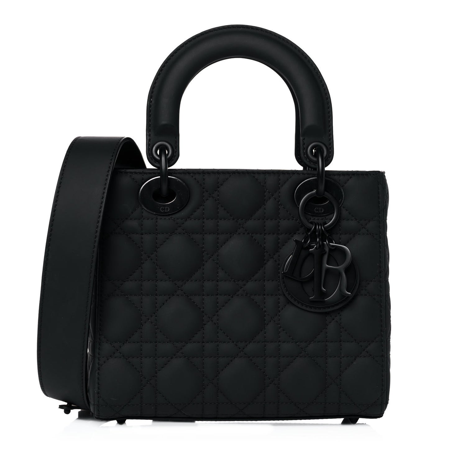 Ultra Matte Calfskin Cannage Small My ABCDior Lady Dior Black
