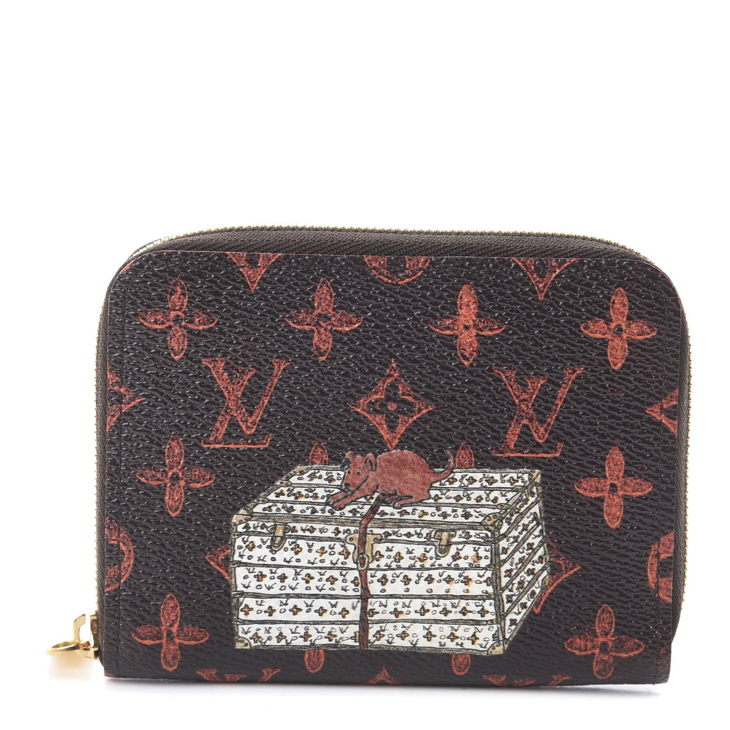 Catogram Zippy Coin Purse Marron