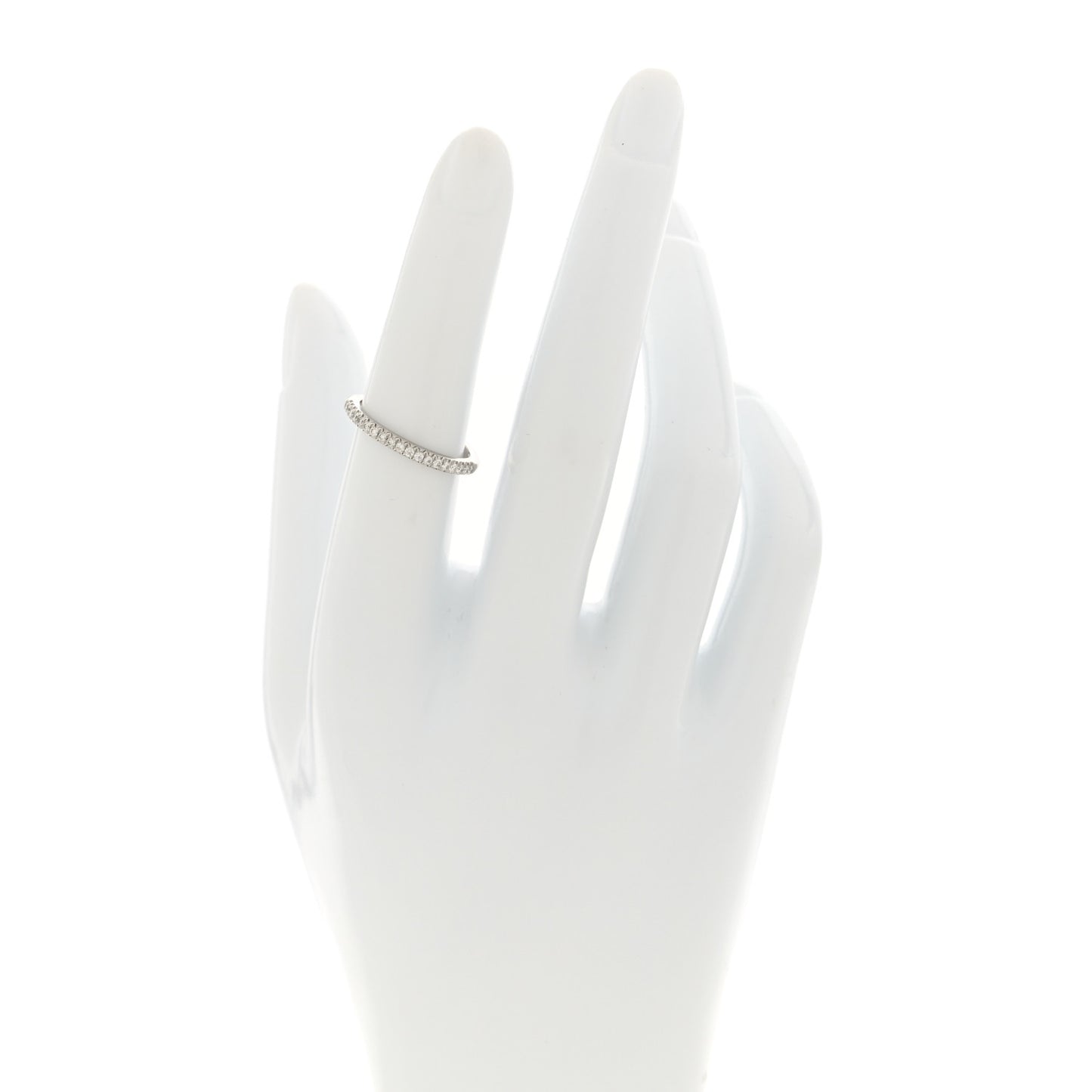 Platinum Diamond .17ctw Half Circle Soleste Band Ring 50 5.5