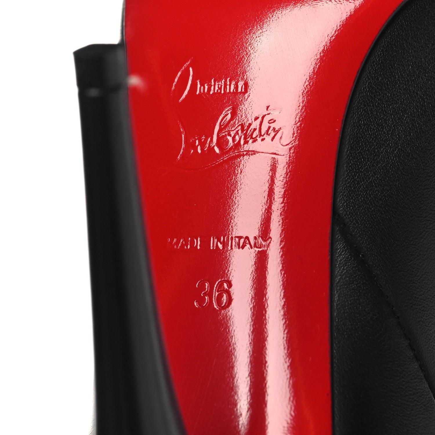 Christian Louboutin Calfskin Astrilarge 100 Knee Boots 36 Black 7 of 8