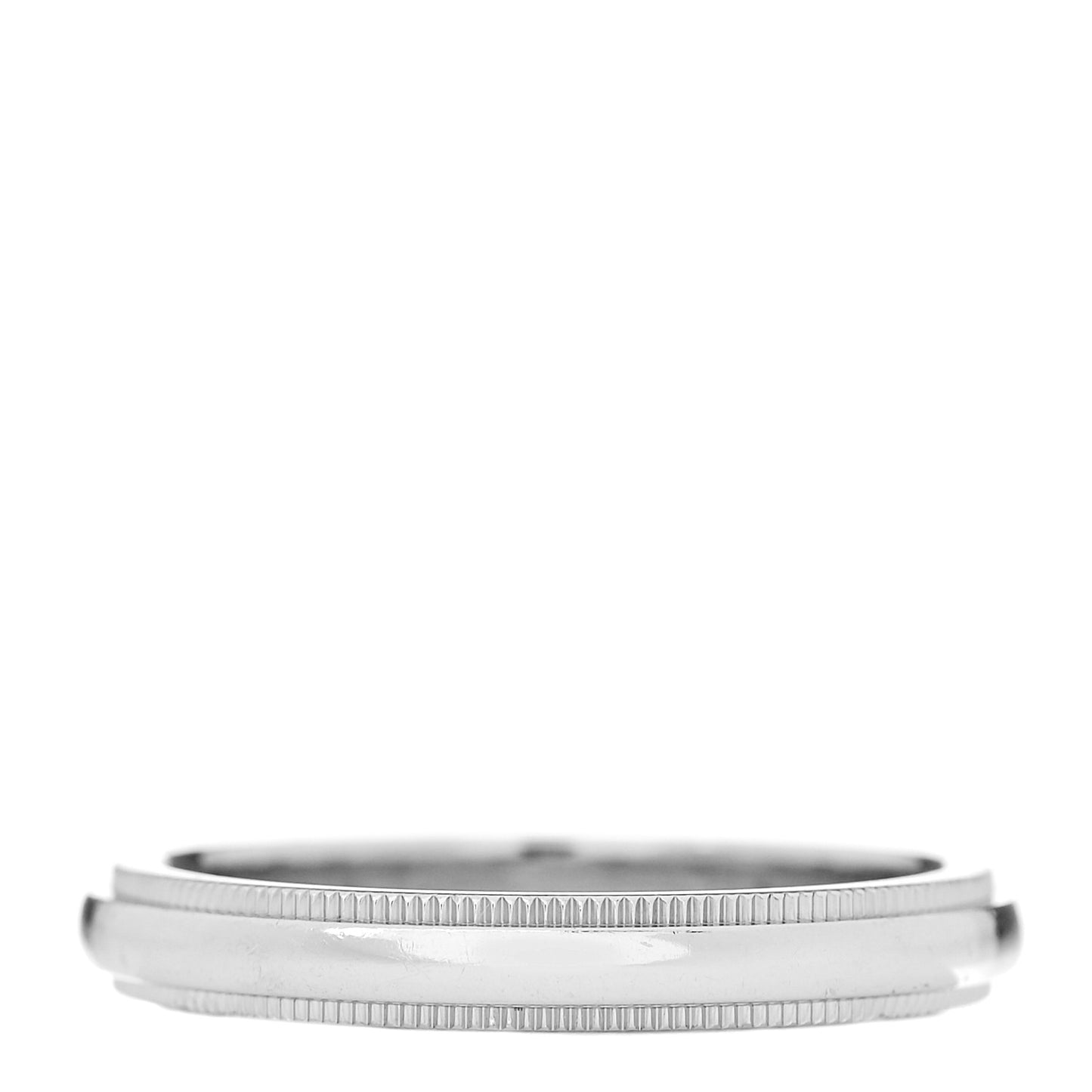 Platinum 3mm Classic Milgrain Wedding Band Ring 58 8.25