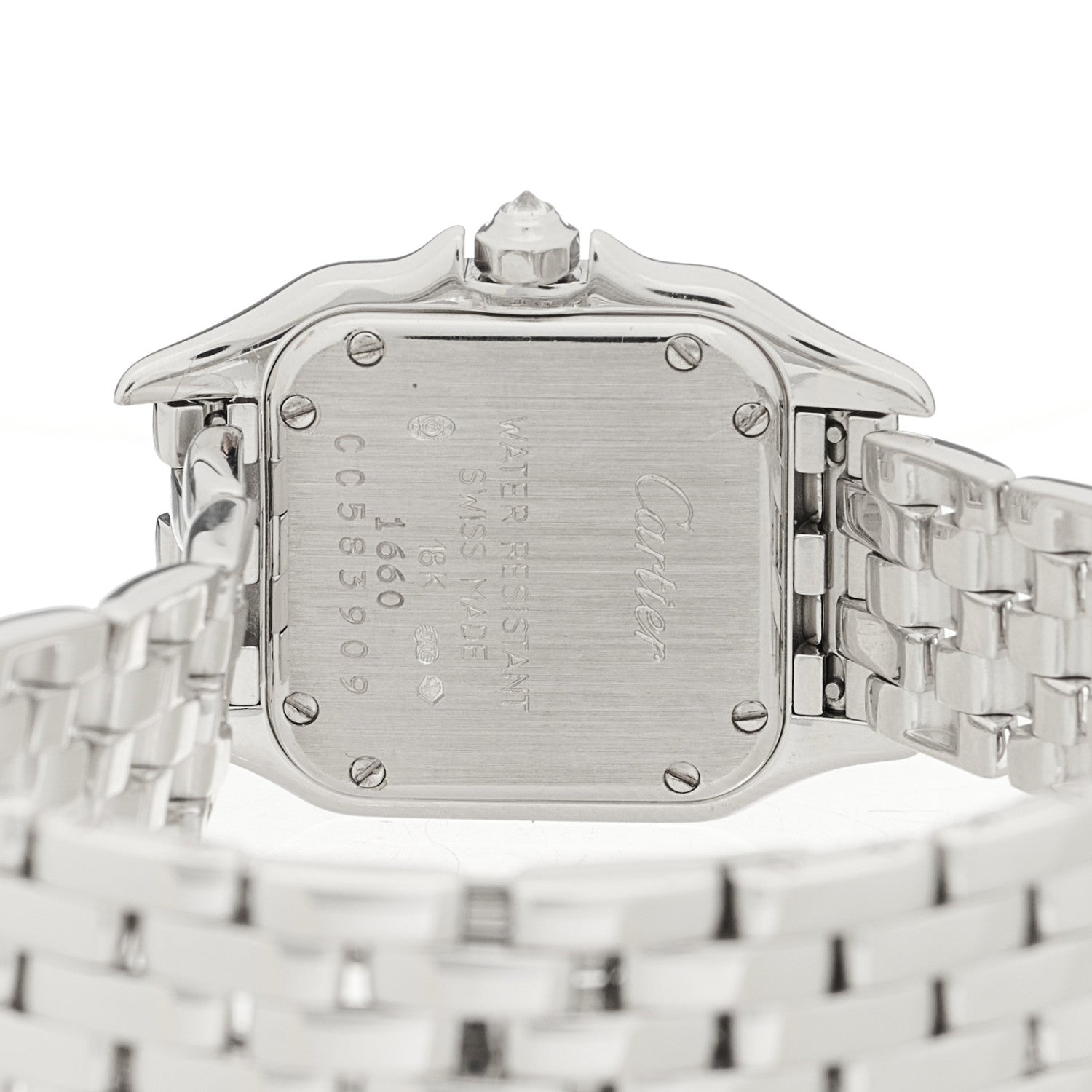 Cartier 18K White Gold Diamond 22mm Panthere Quartz Watch 4 of 4