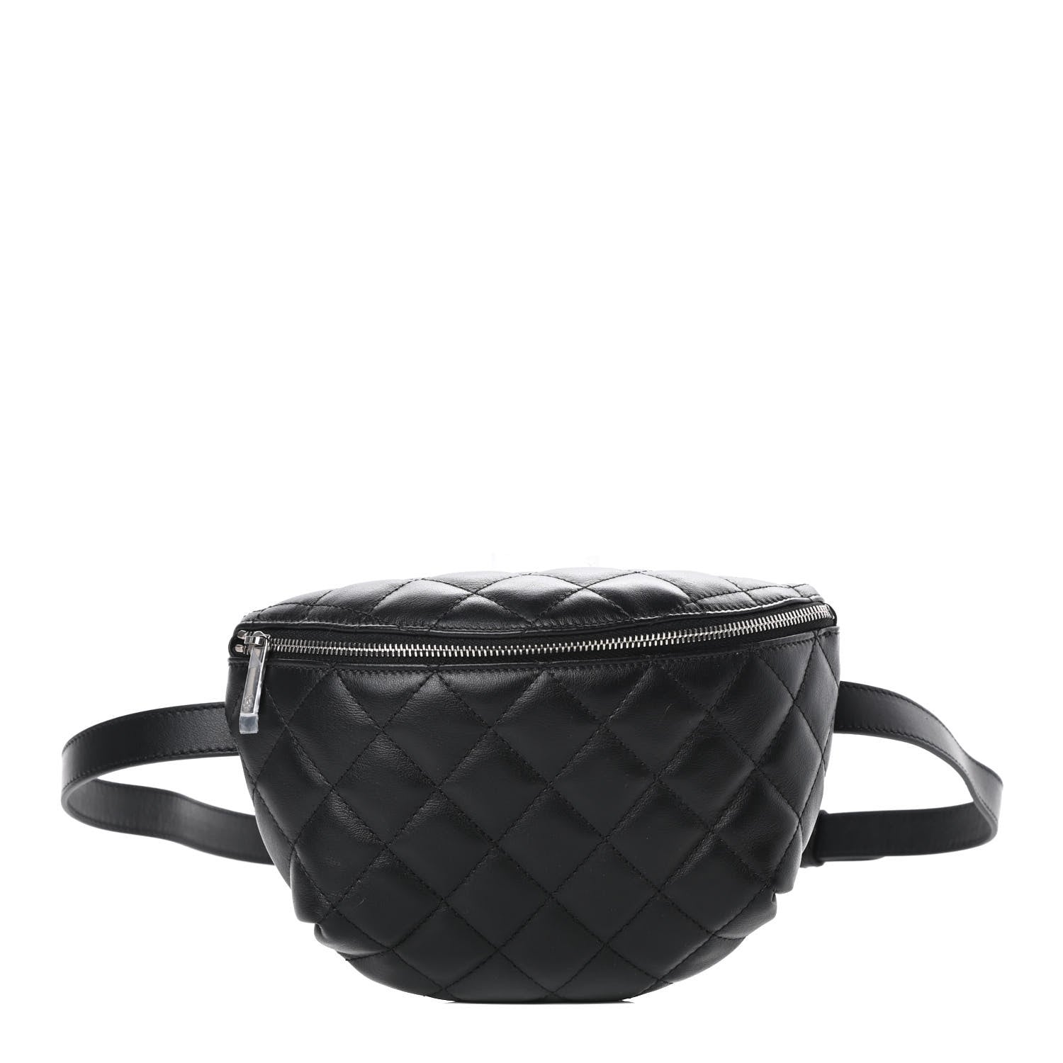 Chanel Calfskin Quilted Waist Belt Bag Black 1 of 11