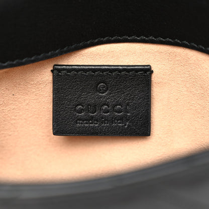 Gucci Calfskin Matelasse Super Mini GG Marmont Shoulder Bag Black 6 of 10