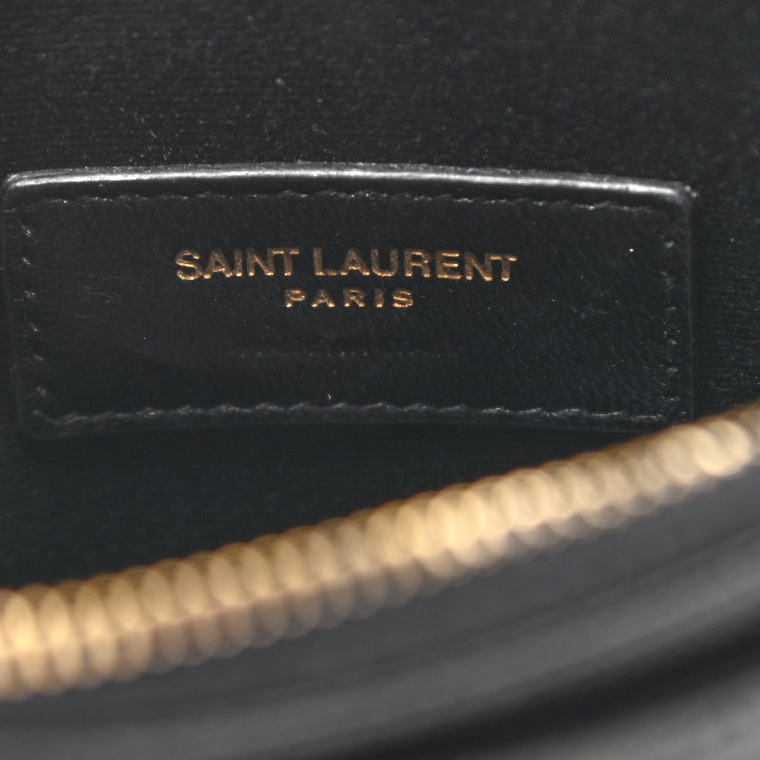 Saint Laurent Grain De Poudre Chevron Monogram Bill Pouch Black 6 of 7