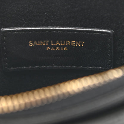 Saint Laurent Grain De Poudre Chevron Monogram Bill Pouch Black 6 of 7