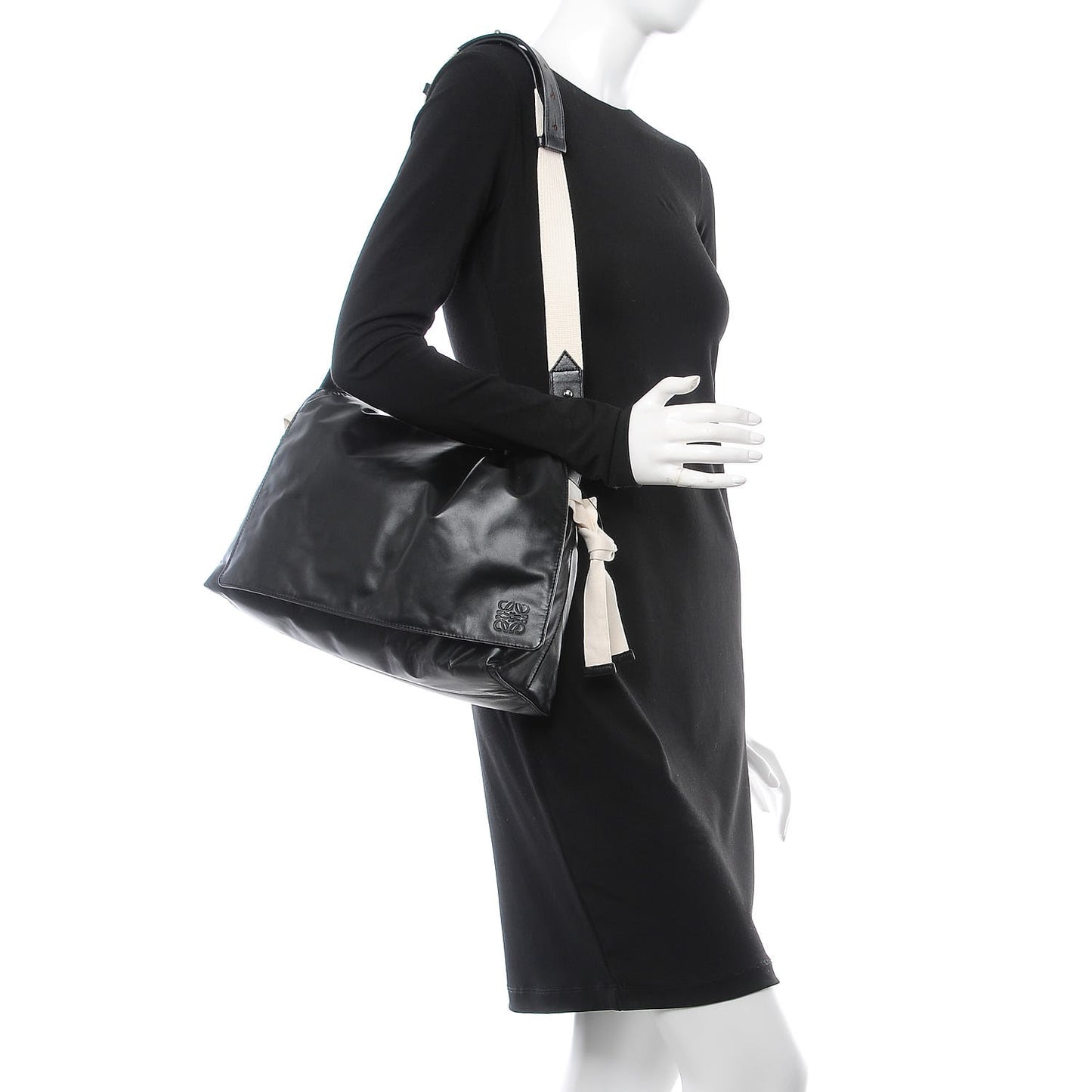 Nappa Flamenco Knot Crossbody Bag Black