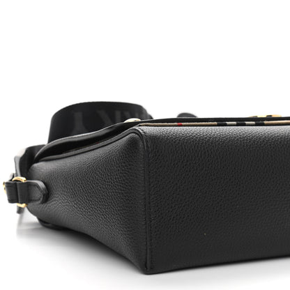Burberry Grainy Calfskin Vintage Check Note Crossbody Bag Black 8 of 10