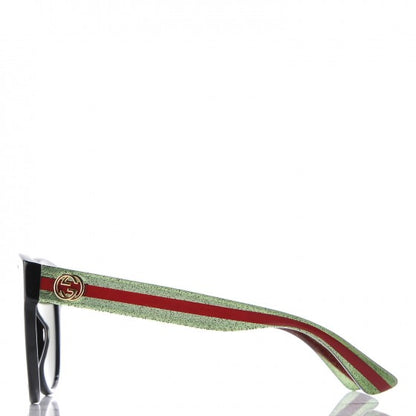 Gucci Acetate Round Web Sunglasses GG 0035S Black 2 of 7