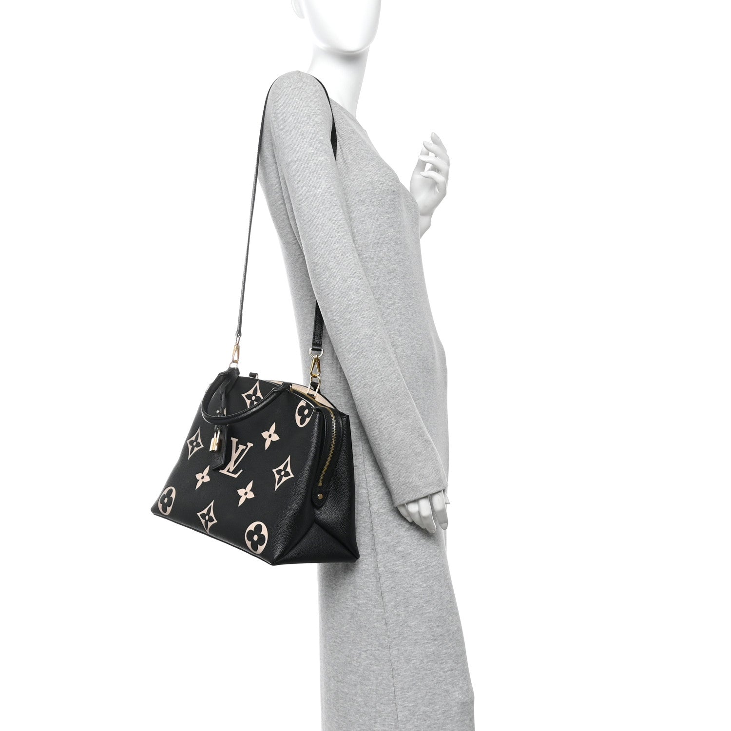Louis Vuitton Empreinte Monogram Giant Petit Palais Black Beige 2 of 10
