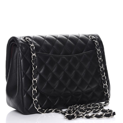 Chanel Lambskin Quilted Jumbo Double Flap Black 3 of 8