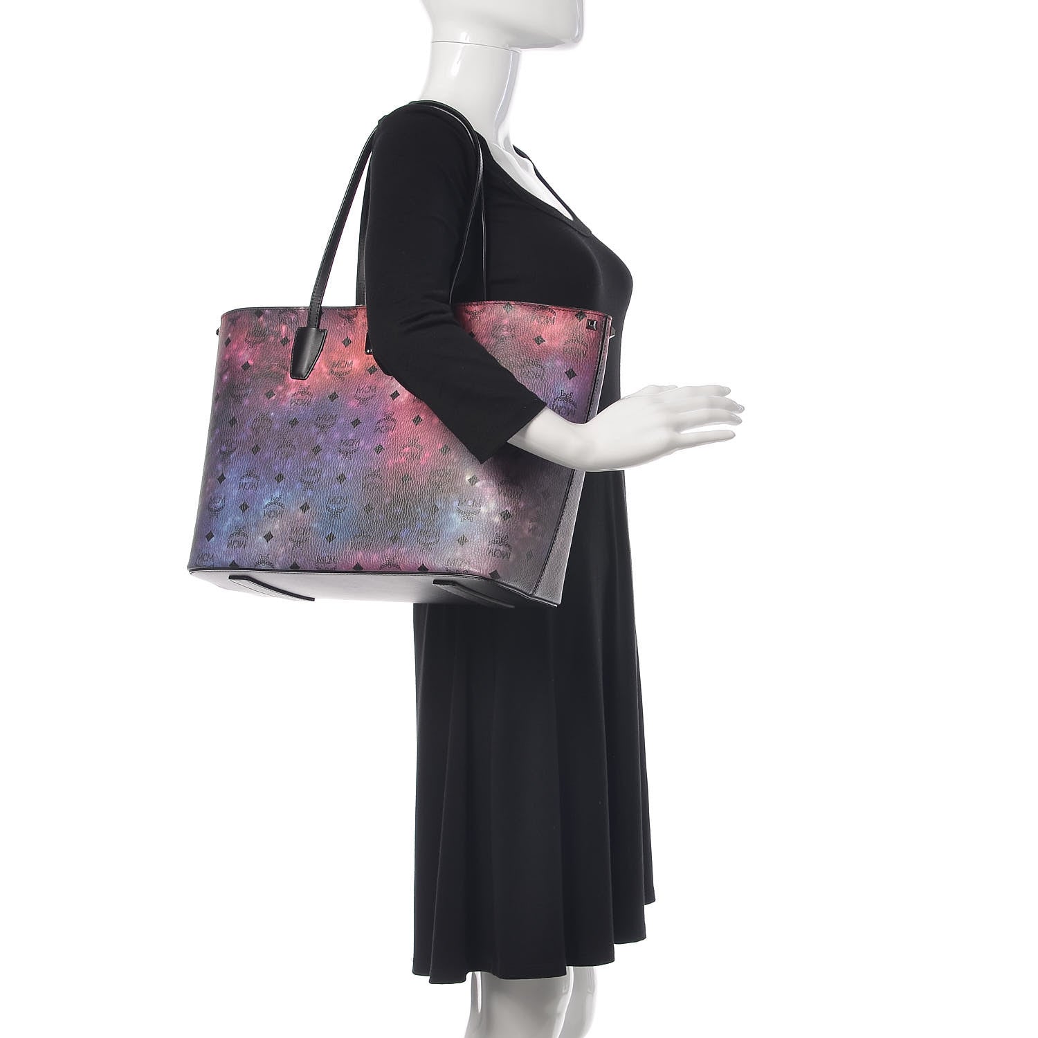 MCM Galaxy Visetos Medium Shopper Tote Multicolor 2 of 13