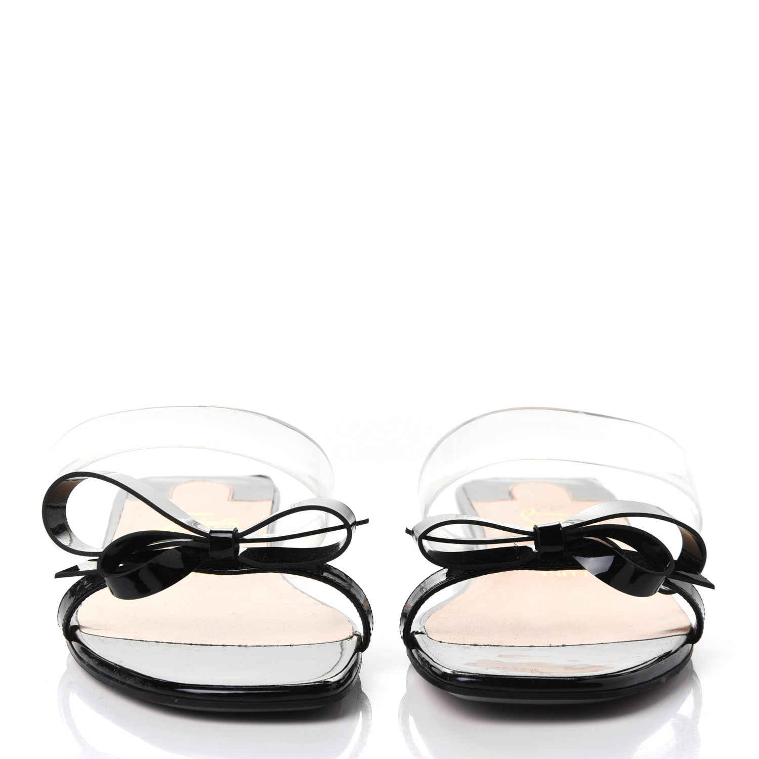 Christian Louboutin Patent PVC Just Nodo Flat 38.5 Black 2 of 9