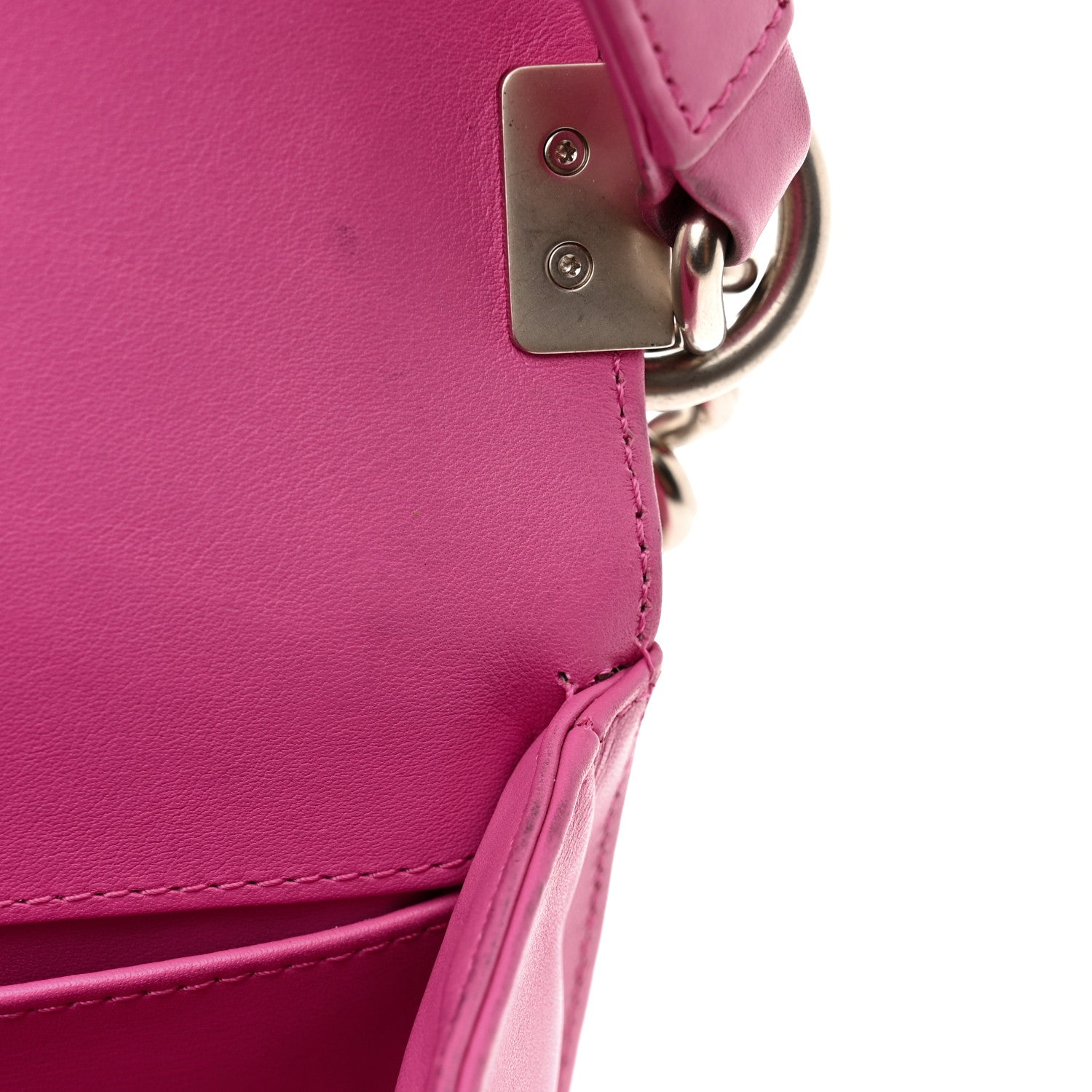 Chanel Matte Snakeskin Medium Boy Flap Pink 13 of 15