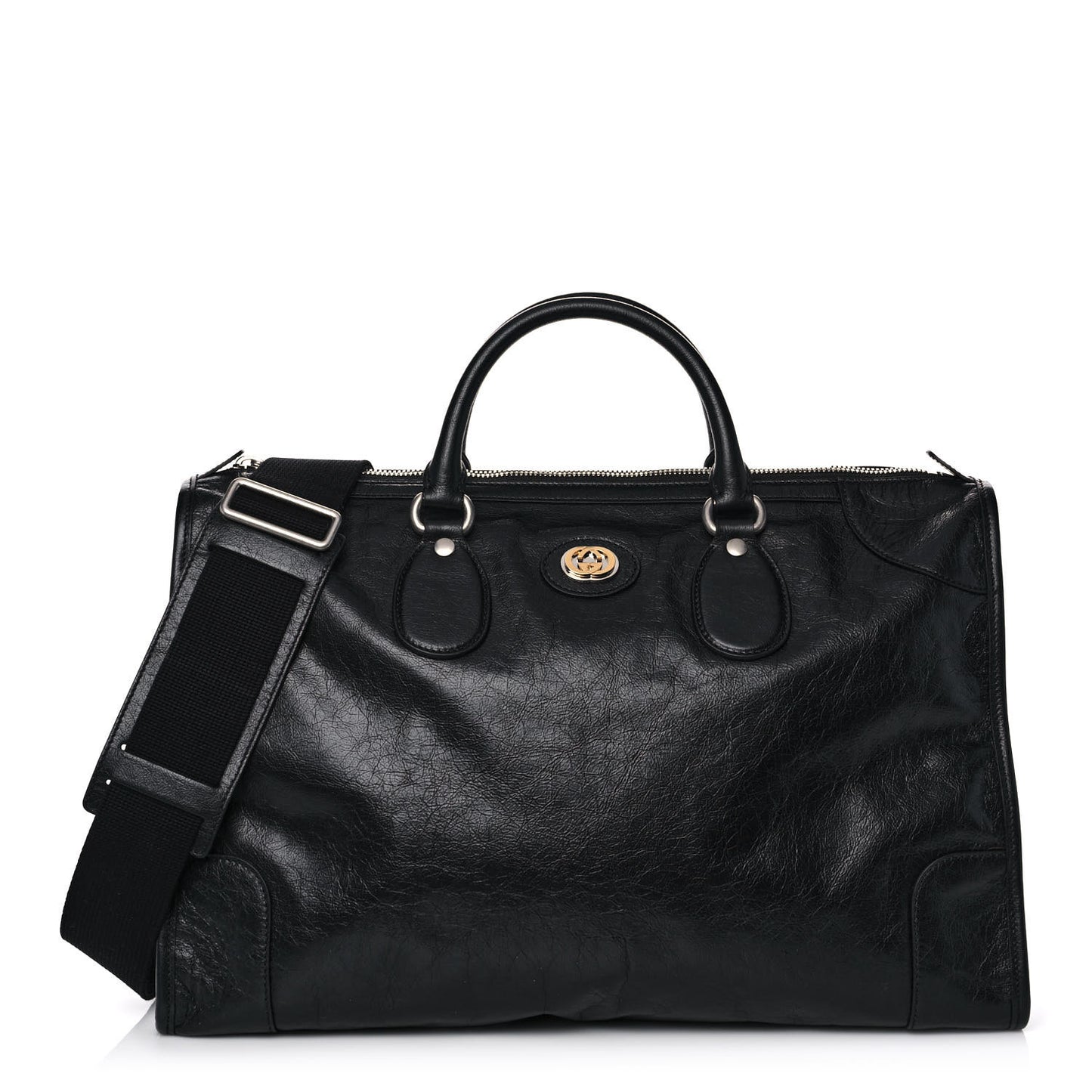 Fluffy Calfskin Morpheus Weekender Duffle Black