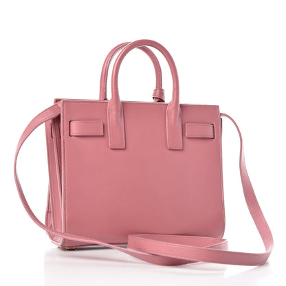 Saint Laurent Calfskin Nano Sac De Jour Rose Dark 3 of 28
