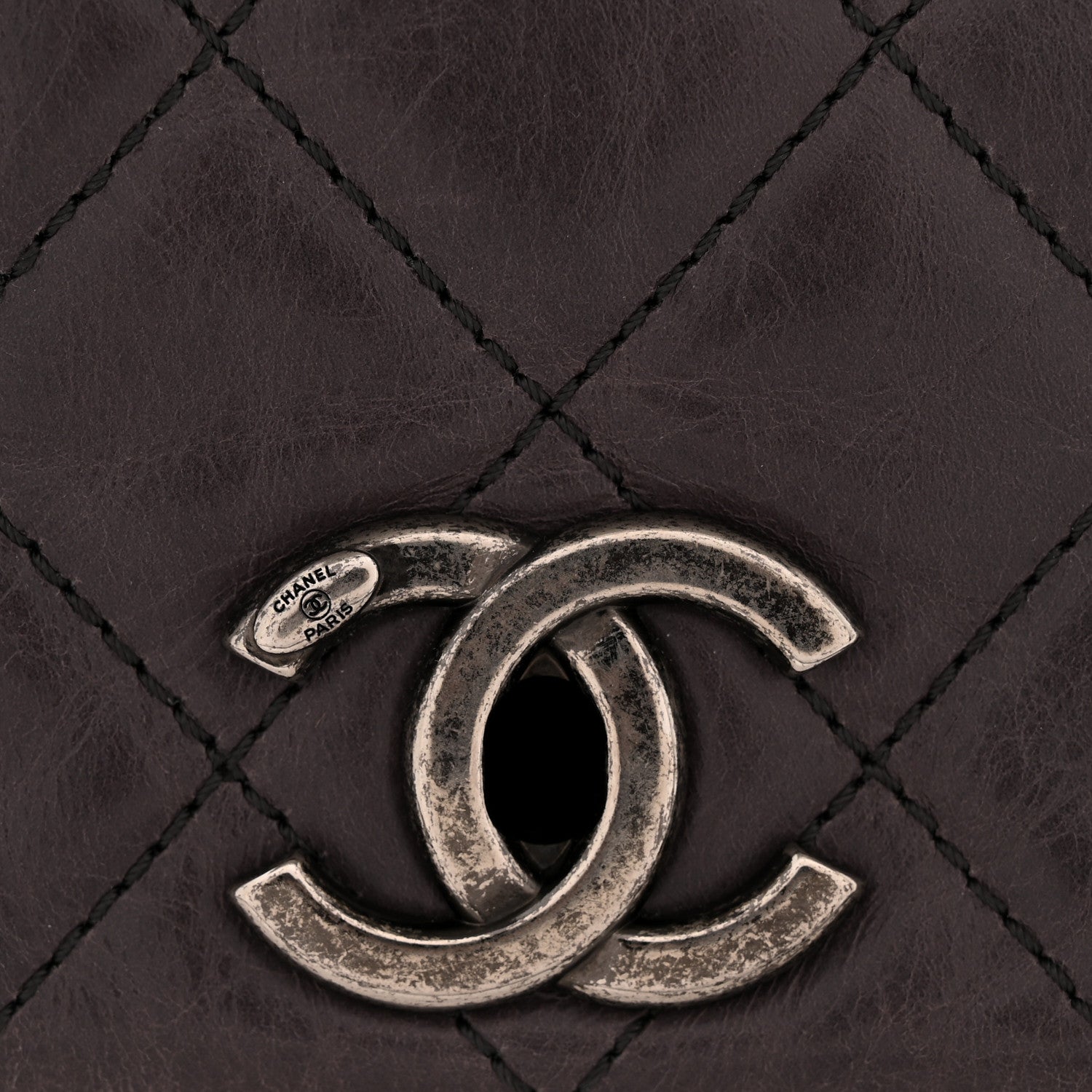Chanel Calfskin Quilted Small CC Enchained Accordion Flap Purple 11 of 13