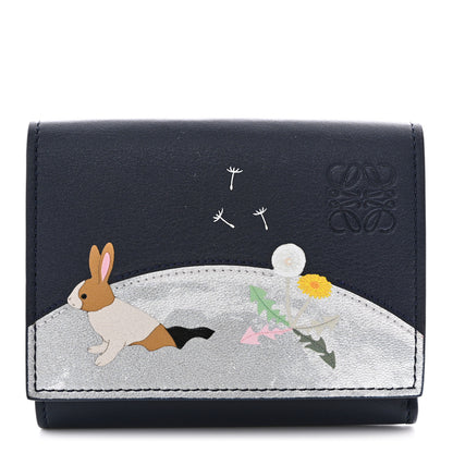 Loewe X SUNA FUJITA Nappa Bunny Trifold Wallet Deep Navy 1 of 9