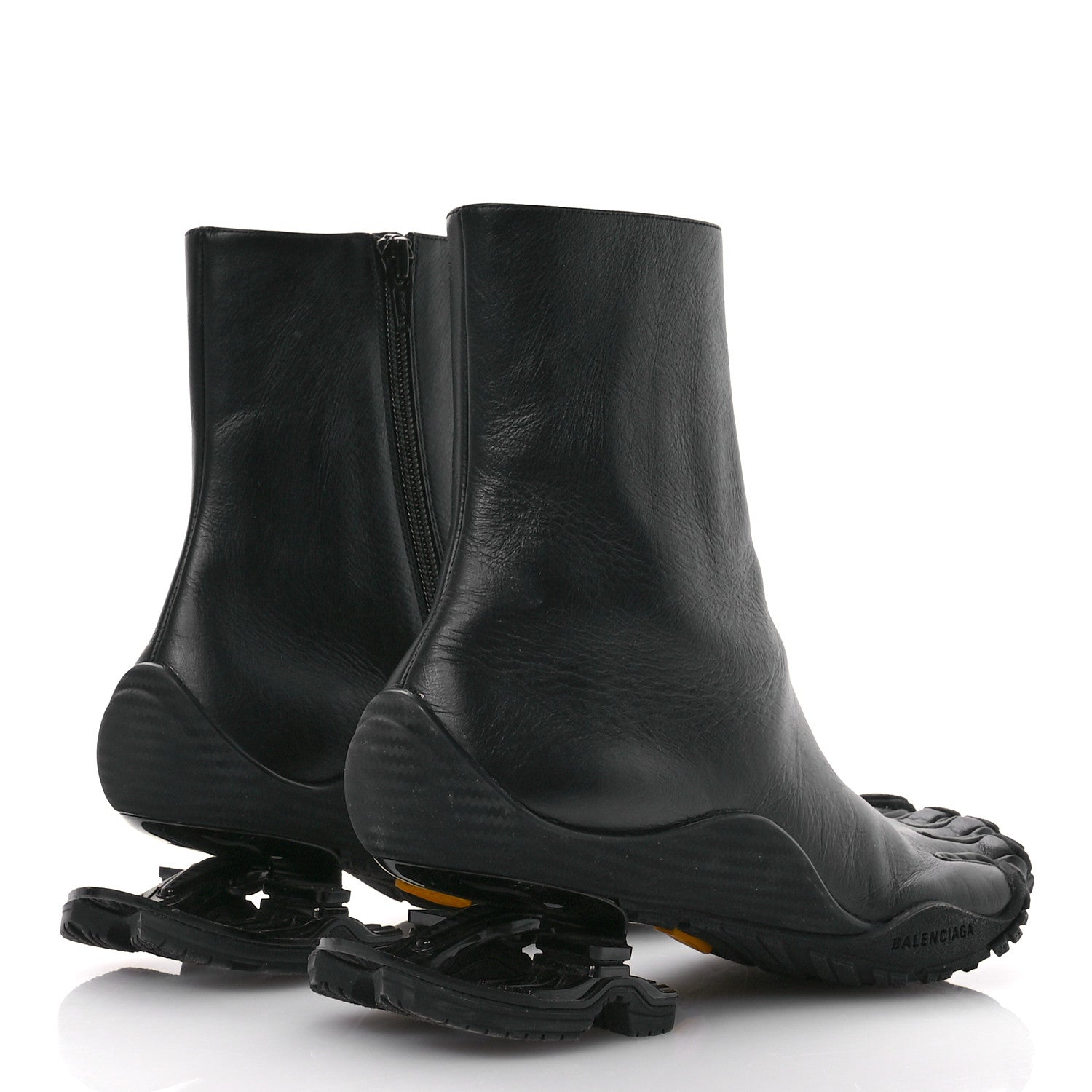 Balenciaga Soft Leather Toe Suspension Booties 39 Black 5 of 9