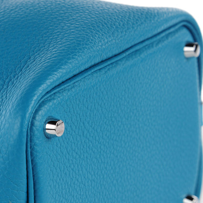 Hermes Taurillon Clemence Picotin Lock 18 PM Turquoise 9 of 9