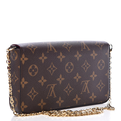 Louis Vuitton Monogram Pochette Felicie Chain Wallet Fuchsia 3 of 10