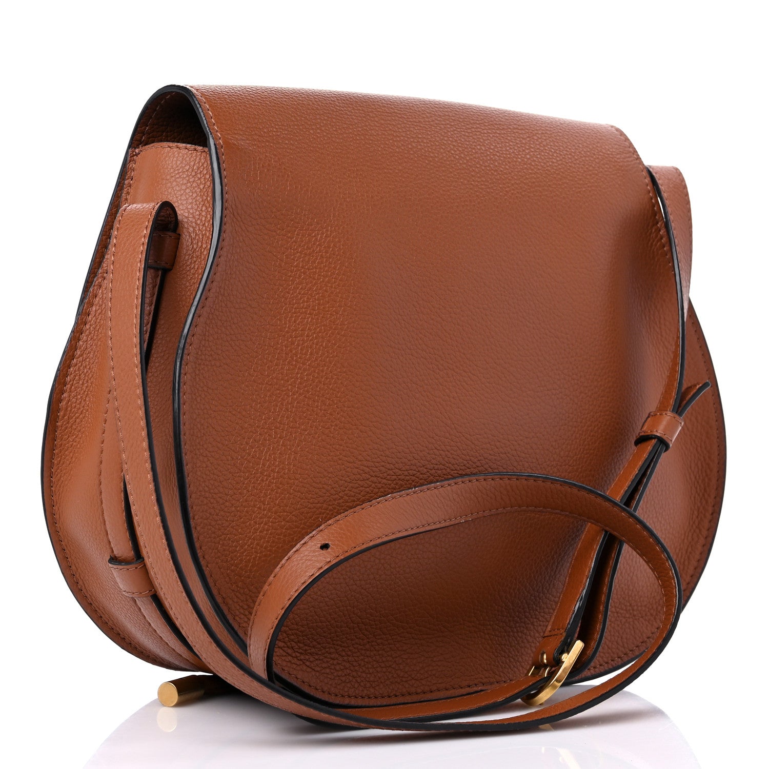 Chloe Calfskin Medium Marcie Round Crossbody Bag Tan 3 of 10