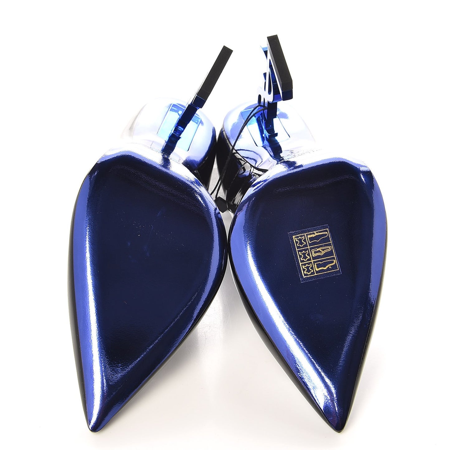 Patent Opyum 100 Pumps 38 Black Blue Metal
