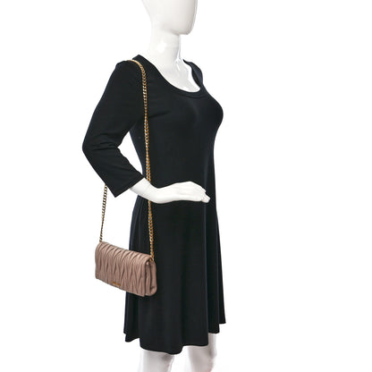 Miu Miu Nappa Matelasse Chain Crossbody Cammeo 2 of 9