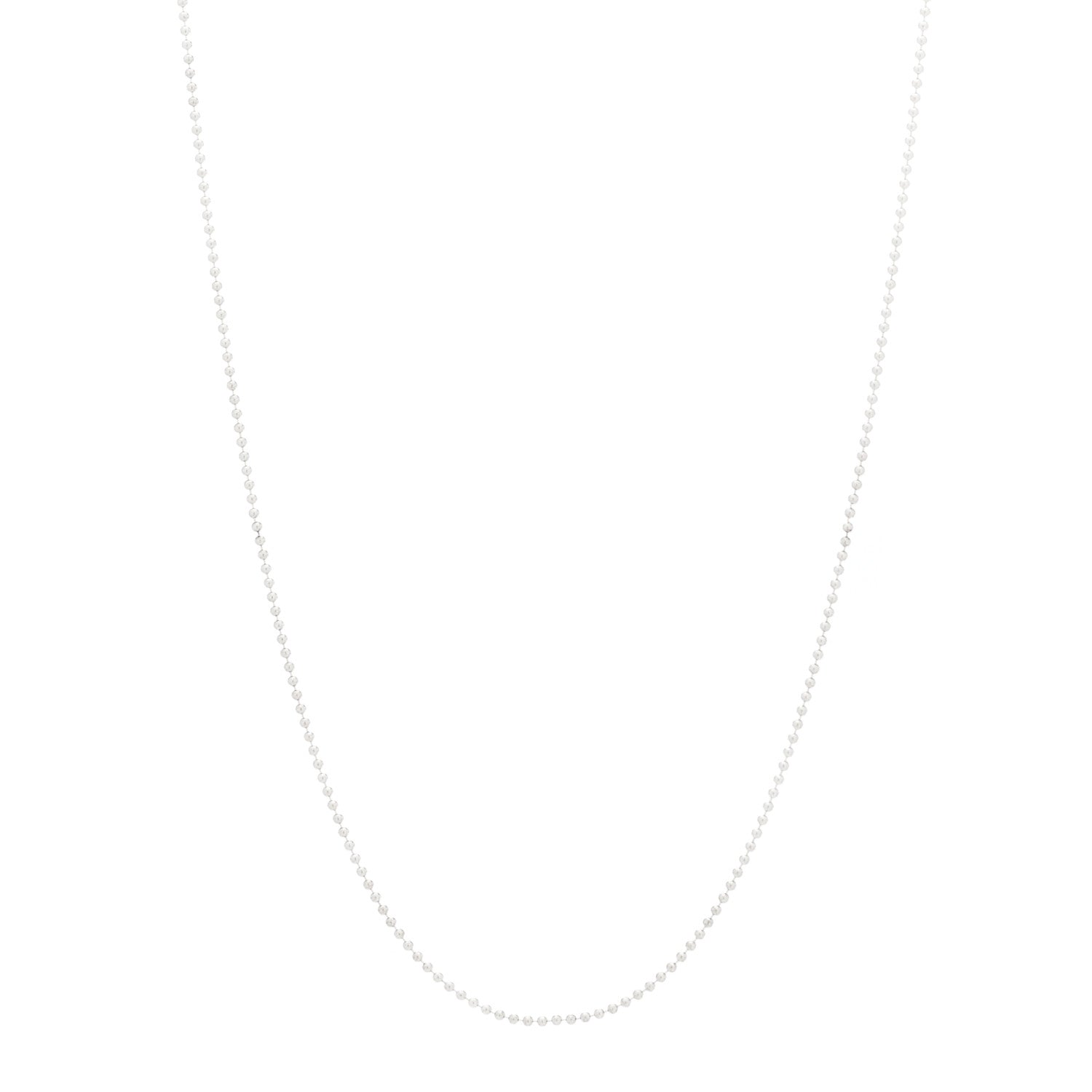 Tiffany Sterling Silver 1.2mm Bead Chain Necklace 18" 1 of 6