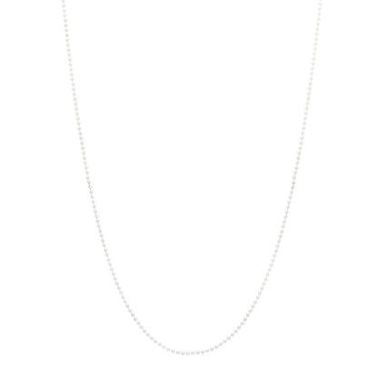 Tiffany Sterling Silver 1.2mm Bead Chain Necklace 18" 1 of 6