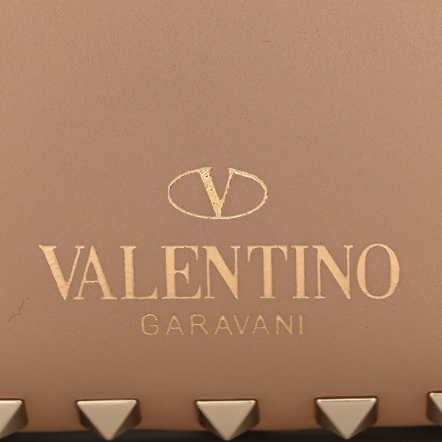 Valentino Garavani Vitello Butterfly Embellished Medium Rockstud Tote Camel Rose Multicolor 7 of 13