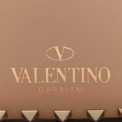 Valentino Garavani Vitello Butterfly Embellished Medium Rockstud Tote Camel Rose Multicolor 7 of 13