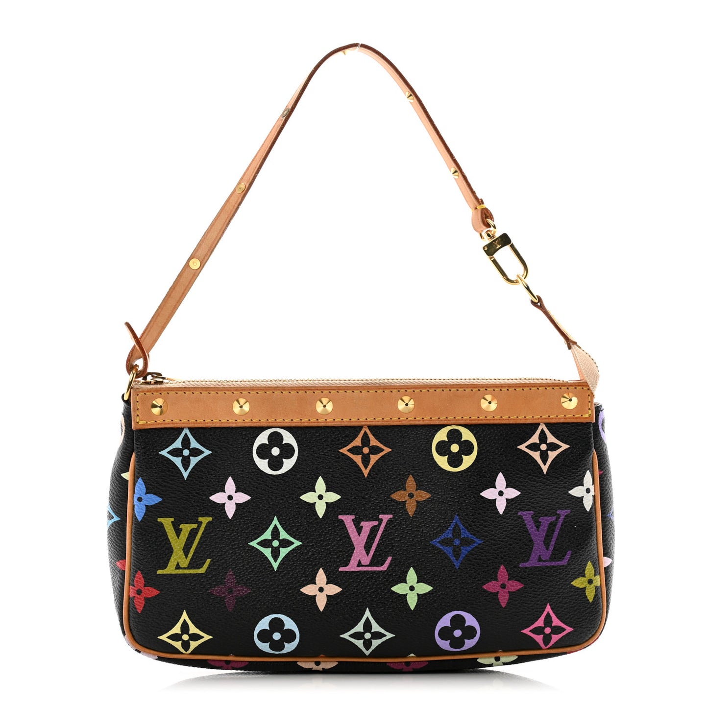 Monogram Multicolor Pochette Accessories Black