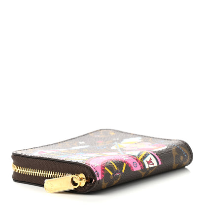 Louis Vuitton Monogram 2020 Christmas Animation Big Wheel Zippy Coin Purse Rose Ballerine 4 of 8