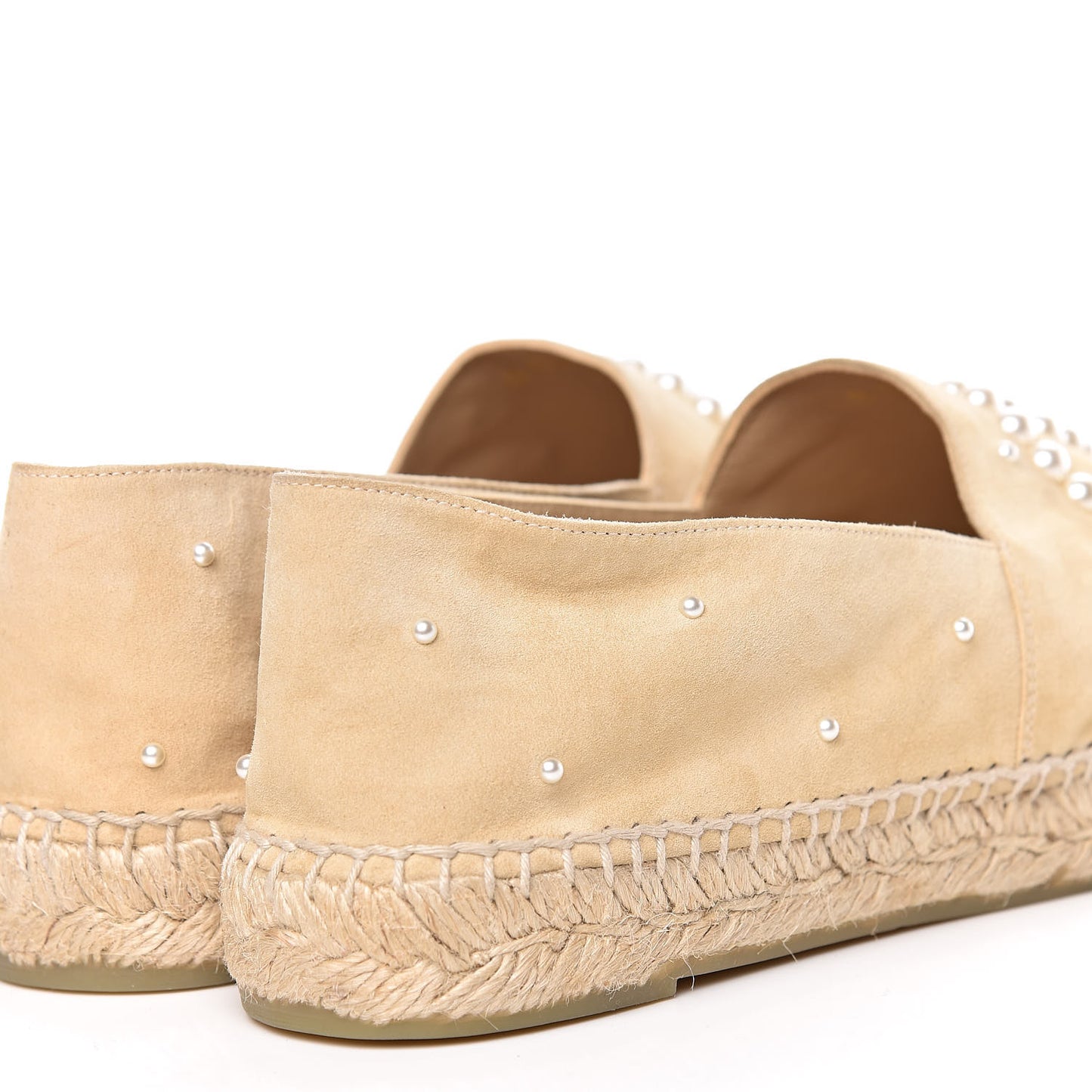 Suede Pearl CC Espadrilles 42 Beige Black