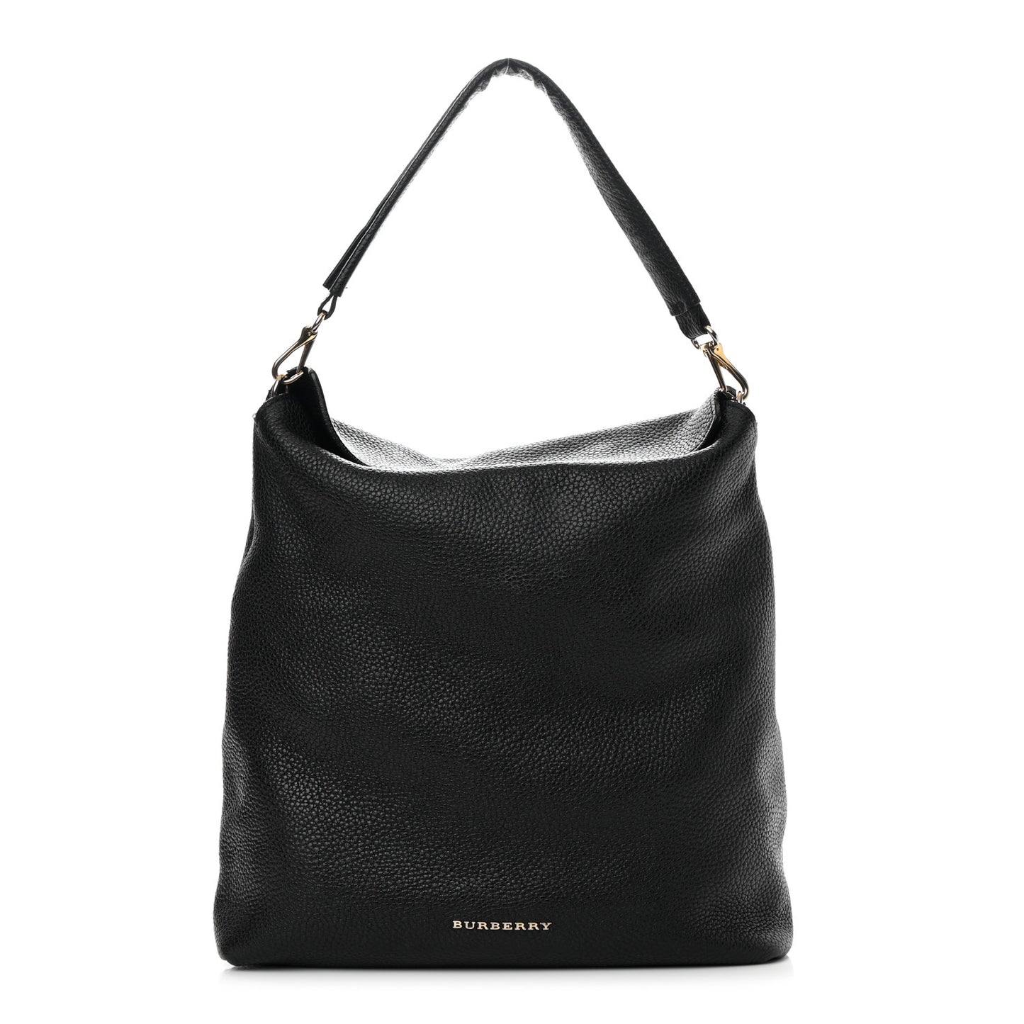 London Grainy Calfskin Medium Cale Hobo Black