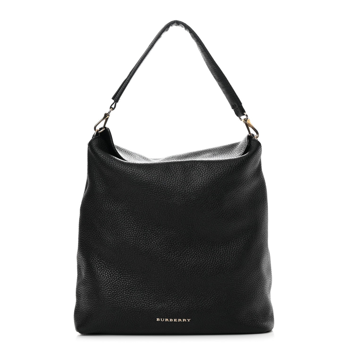 Burberry London Grainy Calfskin Medium Cale Hobo Black 1 of 16