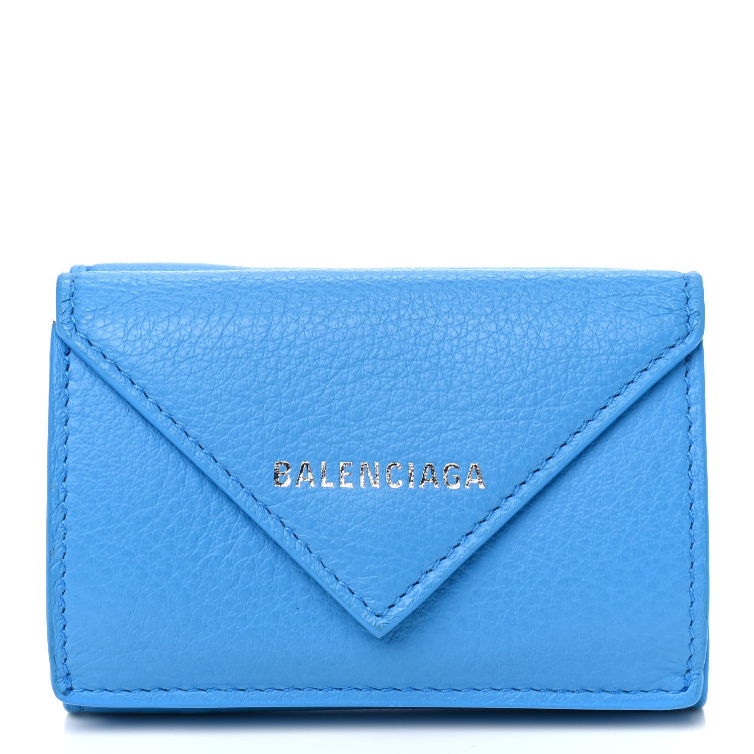 Balenciaga Calfskin Mini Papier Wallet Blue 1 of 4
