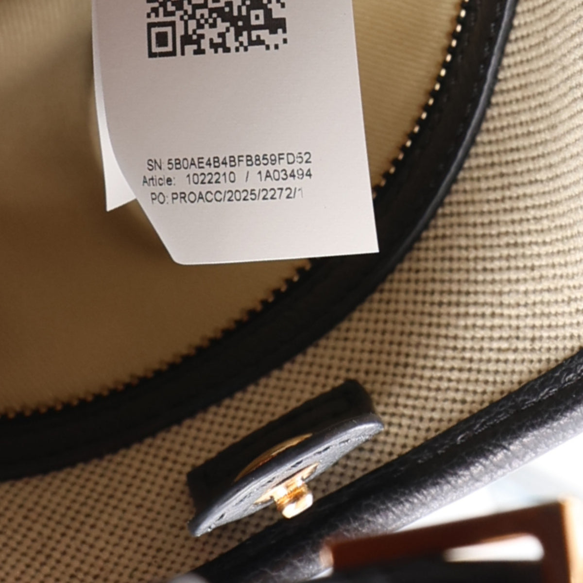 Canvas Calfskin La Medusa Tote Bag Beige