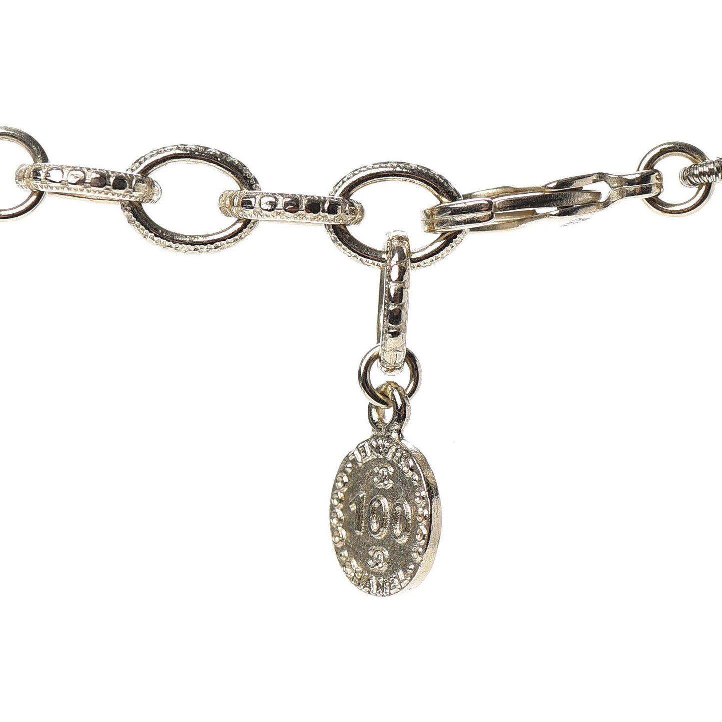 Pearl CC 100th Anniversary Necklace Light Gold