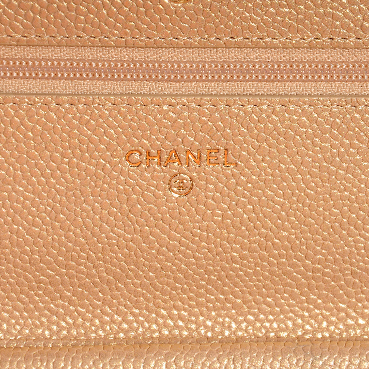 Chanel Caviar Quilted Wallet on Chain WOC Gold 7 of 9
