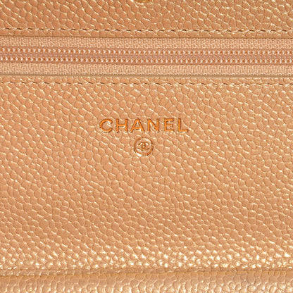 Chanel Caviar Quilted Wallet on Chain WOC Gold 7 of 9