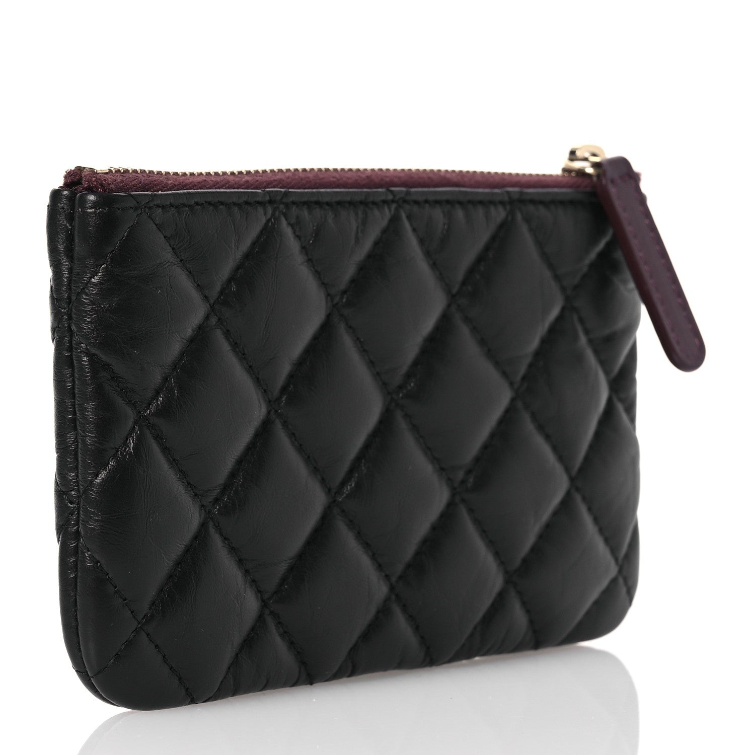 Chanel Aged Calfskin Quilted Small Lucky Charms Cosmetic Case Black 3 of 11