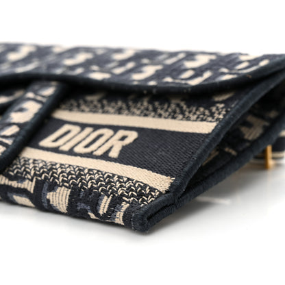 Christian Dior Oblique Slim Saddle Pouch Blue 10 of 12