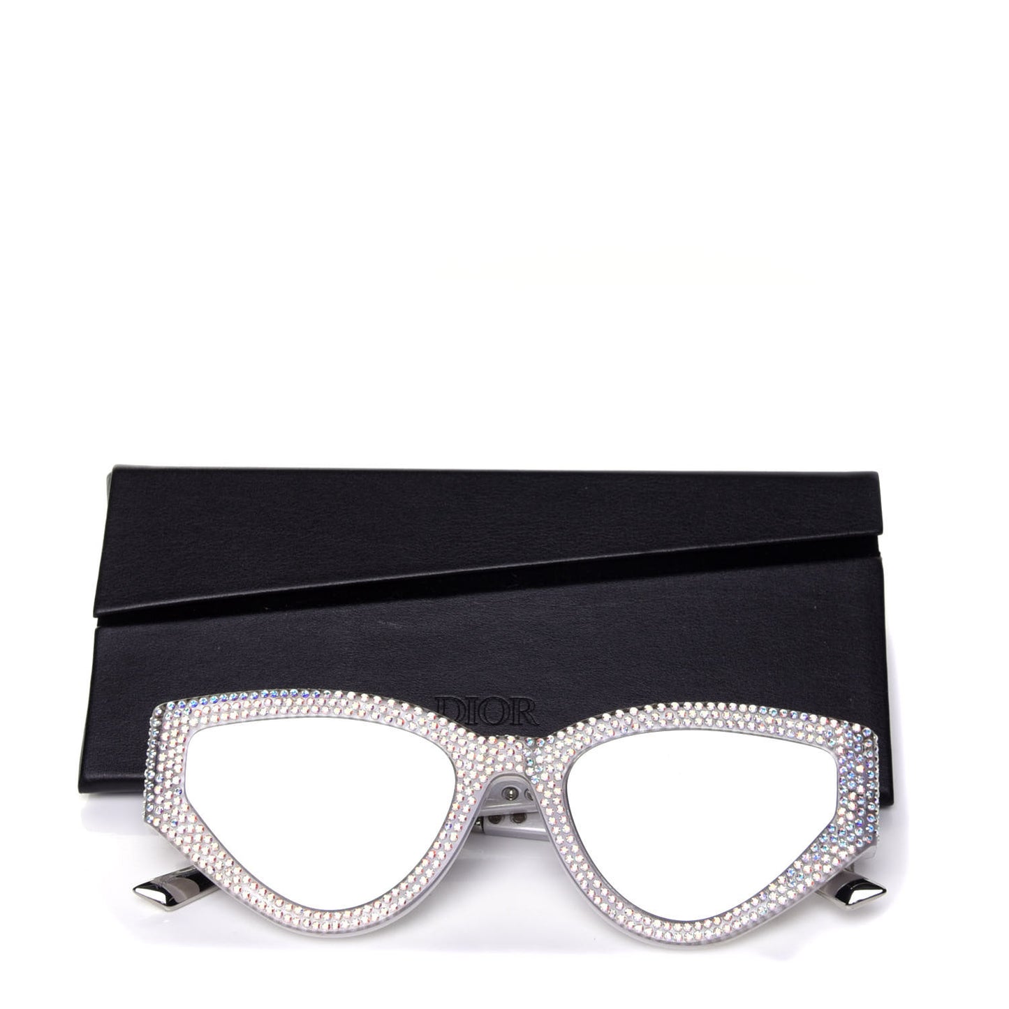 Acetate Crystal CatStyleDior1S Sunglasses Silver